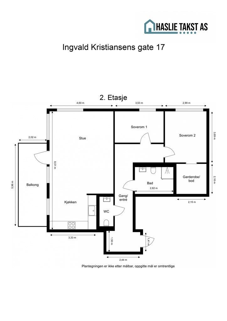 Målsatt plantegning.
