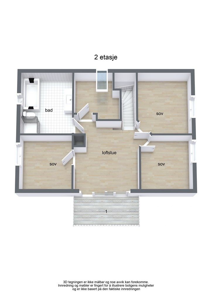 Plantegning 2. etasje.