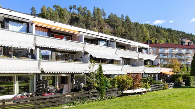 Her bor du med grønne omgivelser tett på, samtidig som boligen ligger på Kjelsås med kort vei både til marka og byen Foto: Petter Tanum/Tanum Foto