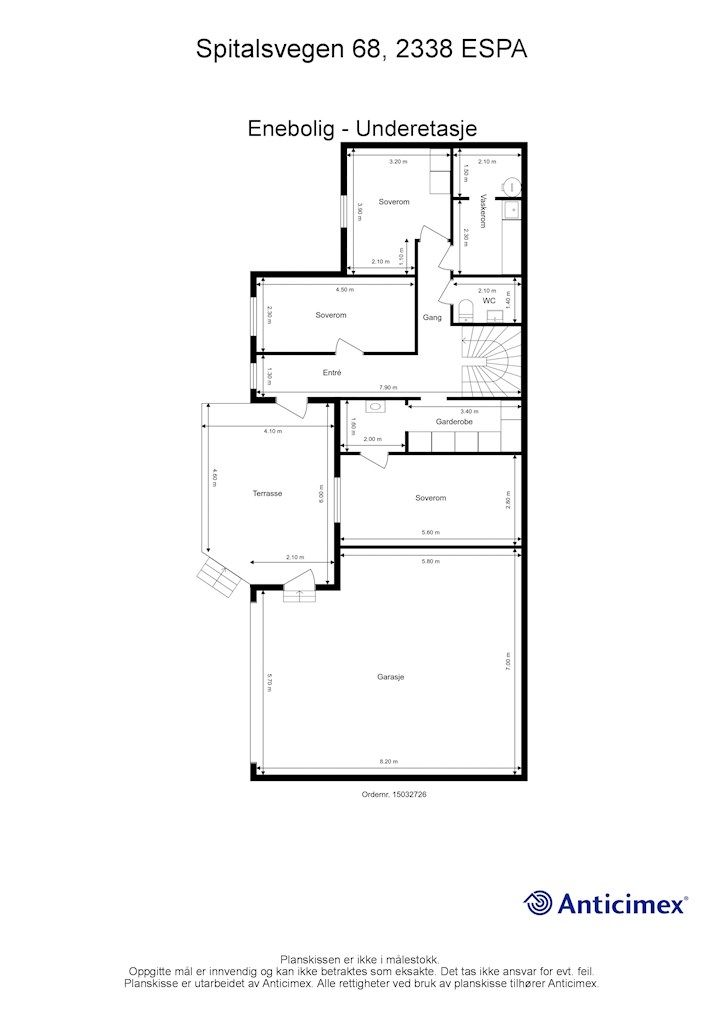 Plantegning underetasje 