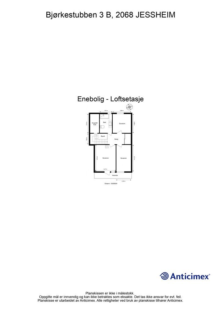 Plantegning loftetasje