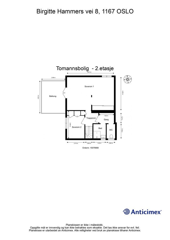 Plantegning 2. etasje. 