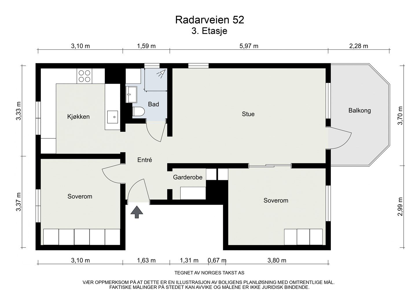 Plantegning Radarveien 52