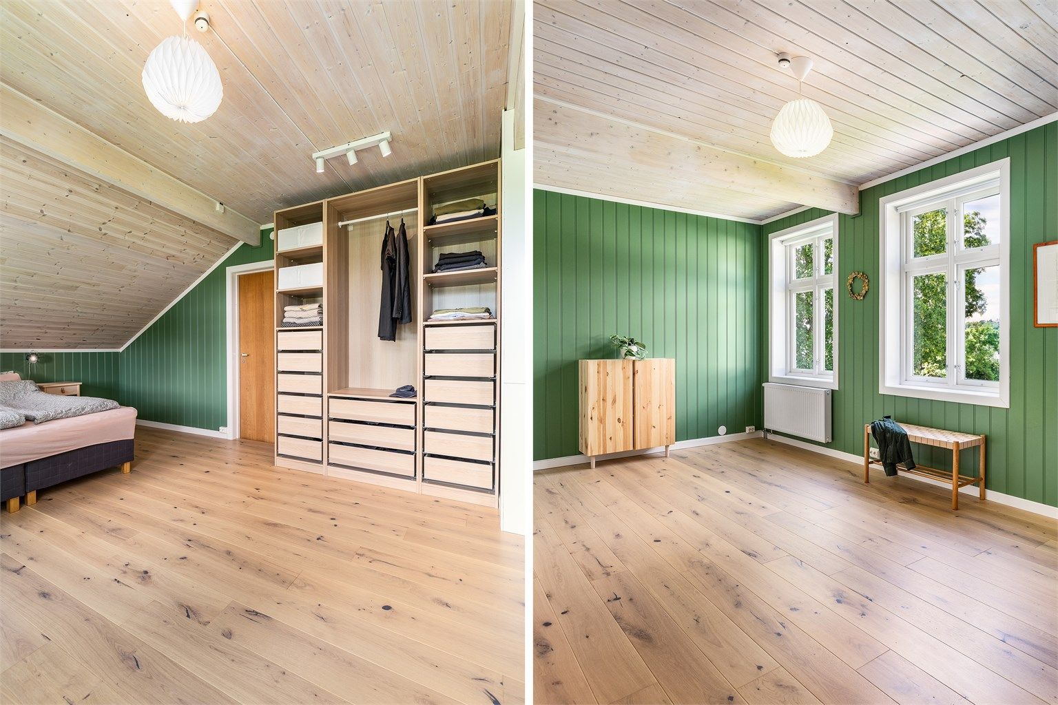 Hovedsoverommet ble i 2024 utvidet til å inkludere tilstøtende rom, som frem til da ble benyttet som omkledningsrom. Ny, åpen garderobe i serien Pax fra IKEA ble samtidig installert.