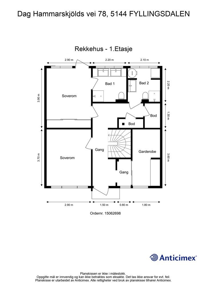 - Plantegning 1. etasje -