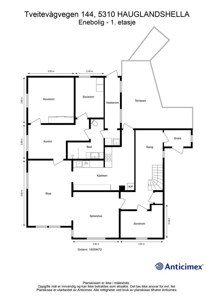 Plantegning 1 etasje