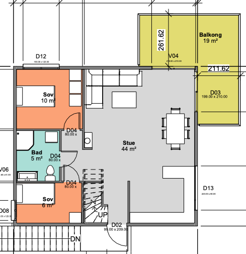 Plantegning. Dette er kun ment som en illustrasjon og avvik kan forekomme. 
