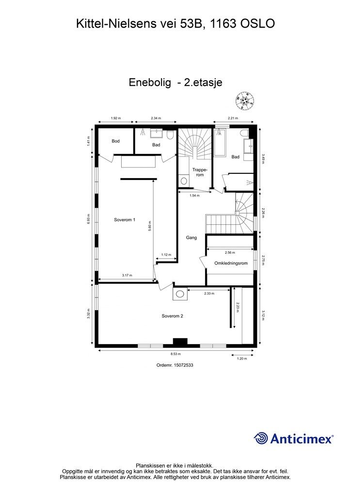 Plantegning - 2. etasje