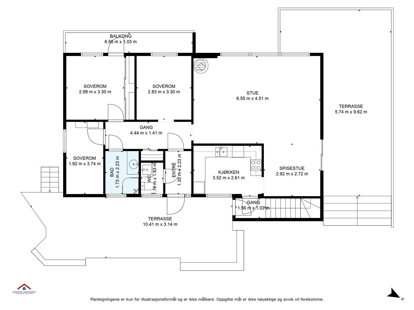 Plantegning 1. etasje. 