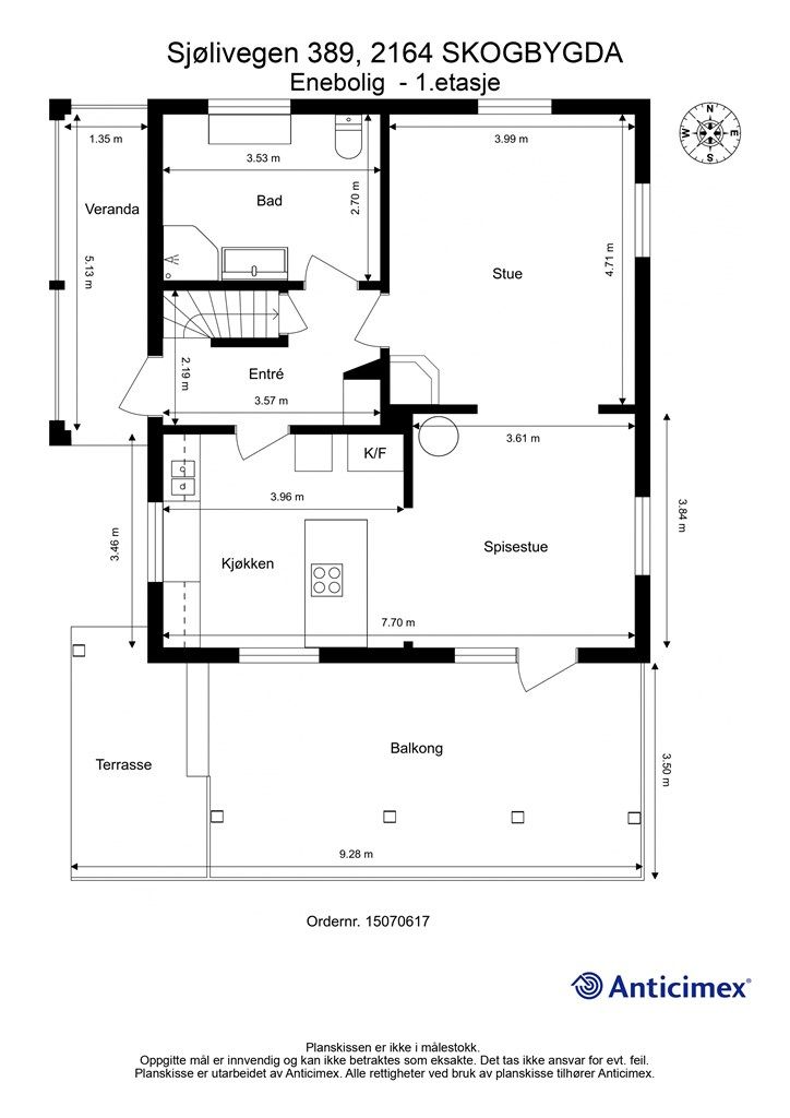 Plantegning - 1.etasje.