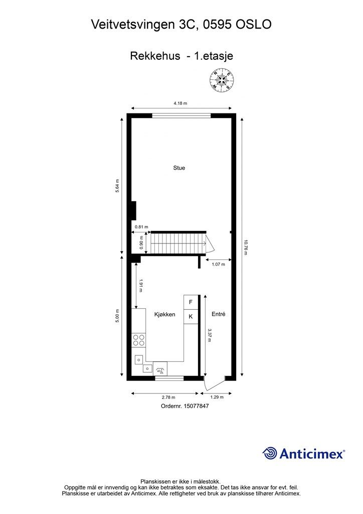 Plantegning - 1. etg