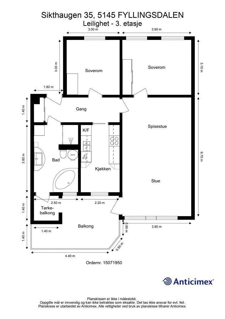 Plantegning 3. etasje