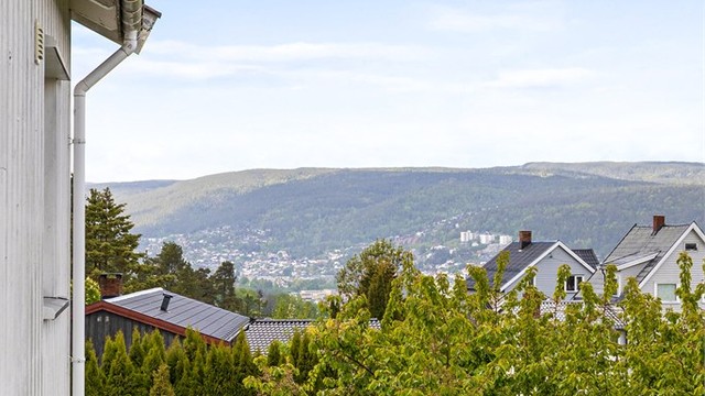 Utsikt fra balkongen.