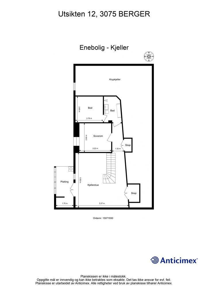 Plantegning - Kjeller