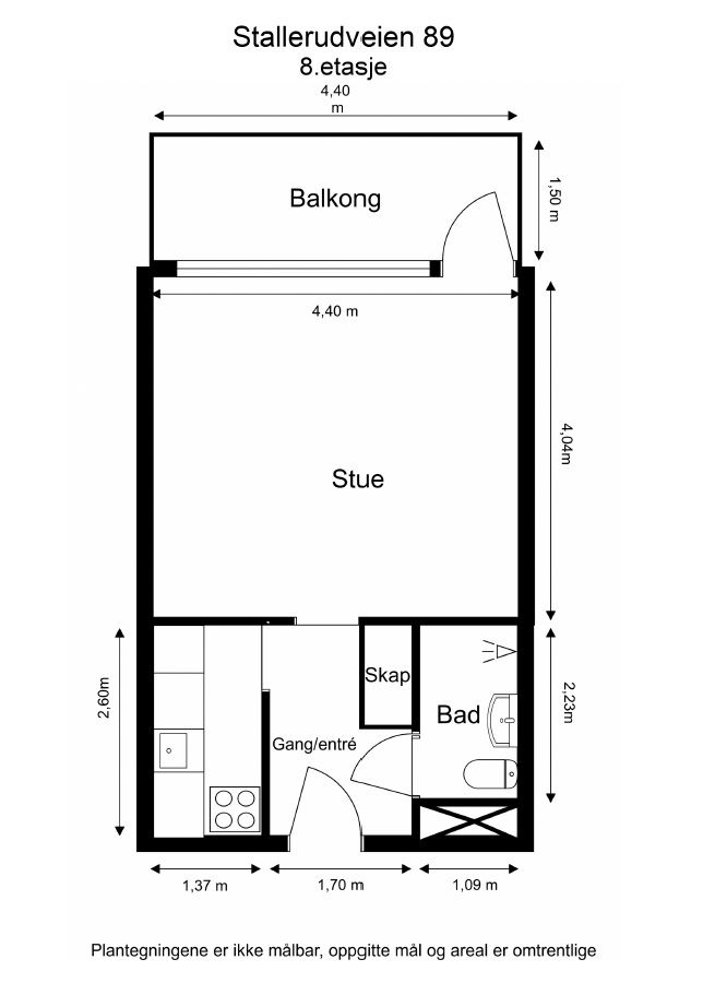 Målsatt plantegning