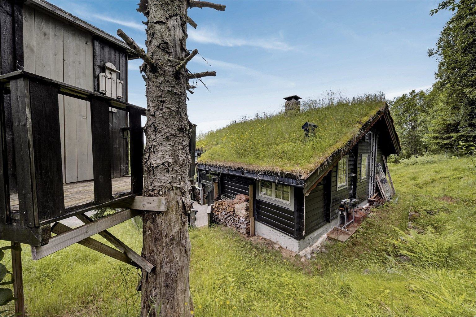 I tillegg er det tillaget en trehytte