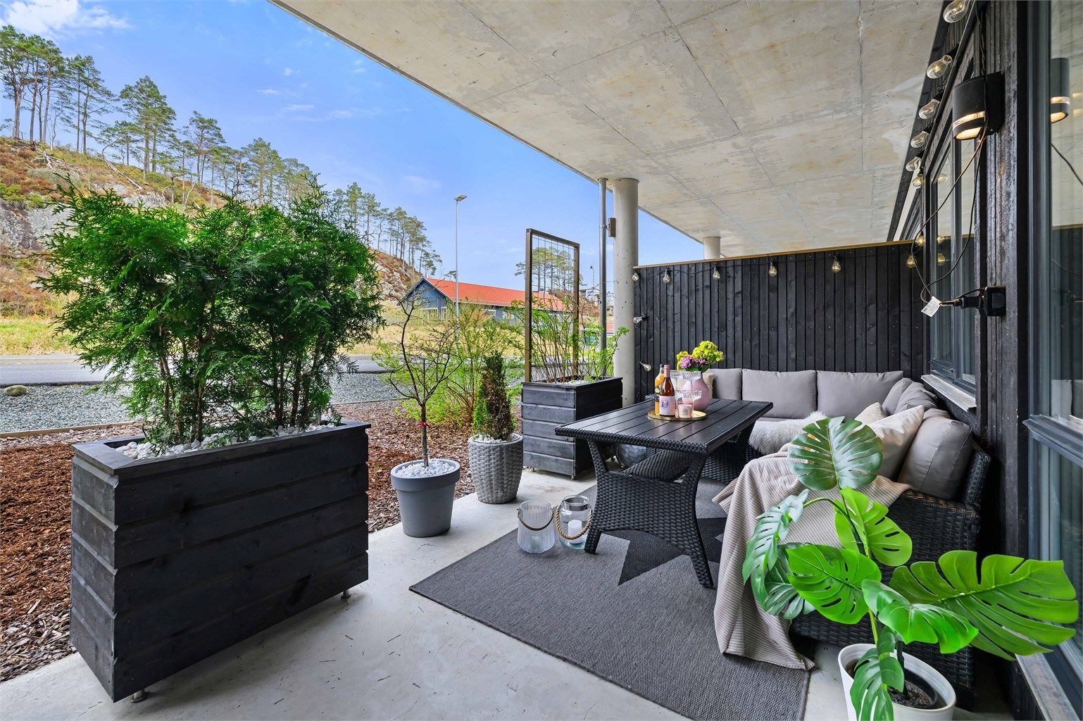 Praktisk med overbygget tak