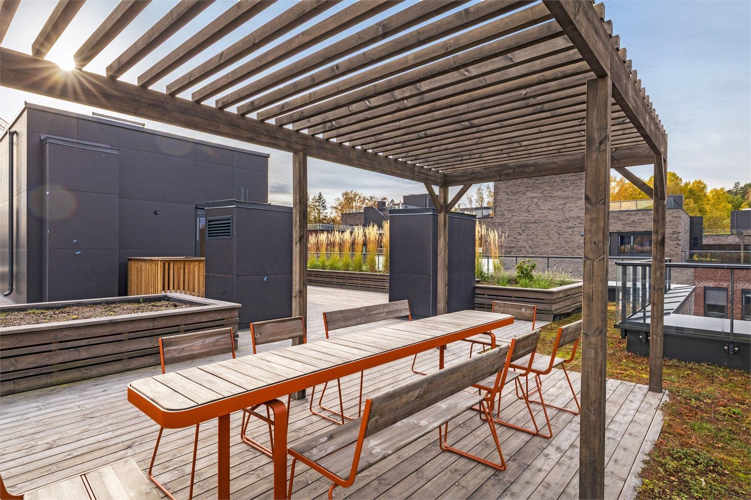 Felles takterrasse til glede for beboerne