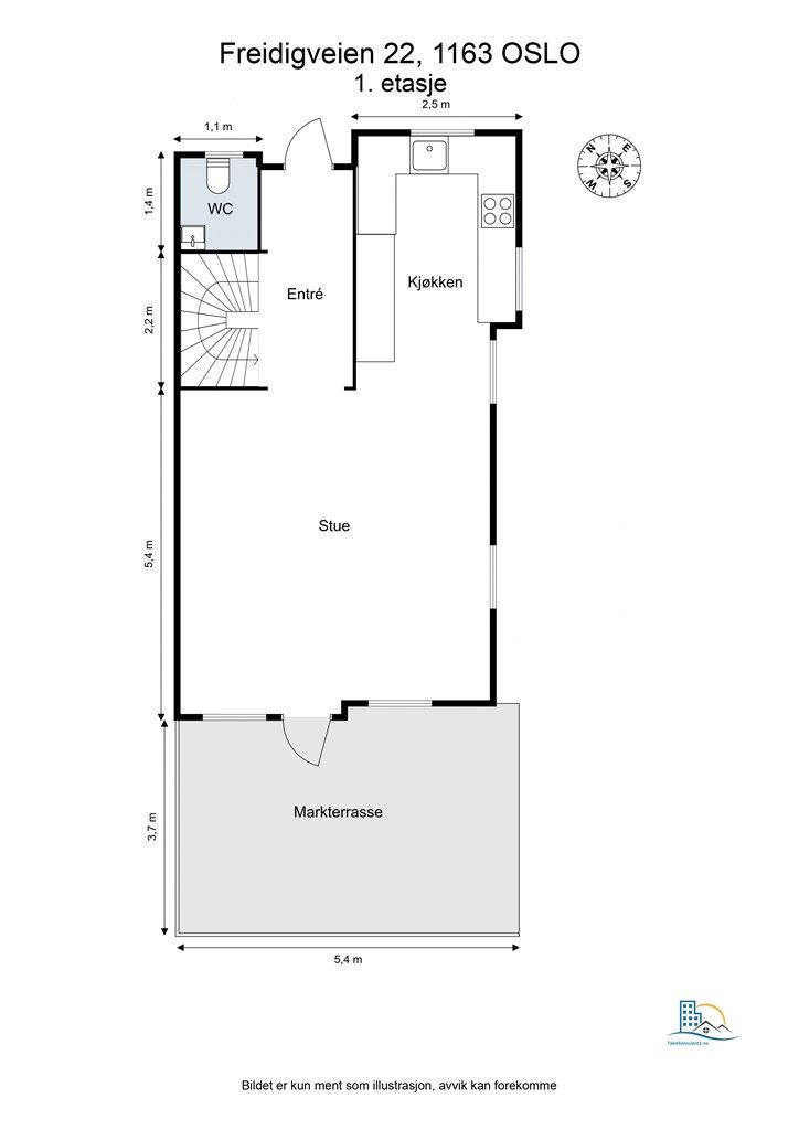 Plantegning 1. etasje. 