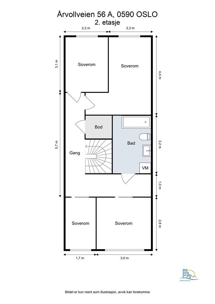 Plantegning - 2. etasje