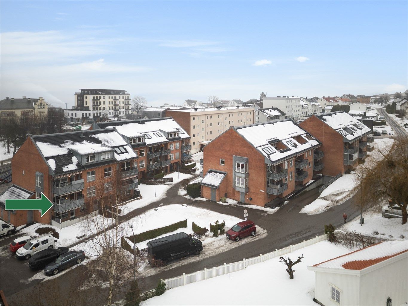 Herfra er det gangavstand til alt du trenger, inkludert Bibliotekkvartalet med butikker og apotek.