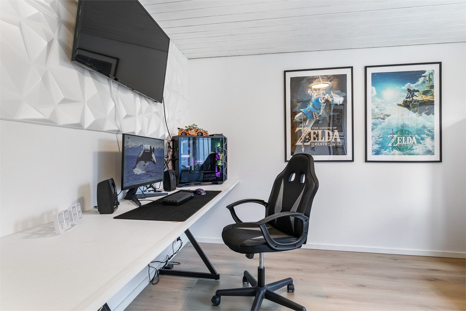 Gulvflaten i underetasjens nyetablerte rom er oppmålt til ca. 9 kvm.