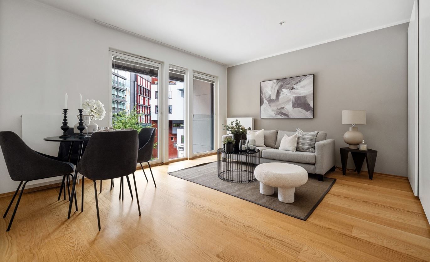 Velkommen til hyggelig 2-roms leilighet i Olav Selvaags plass 4 på Tjuvholmen 