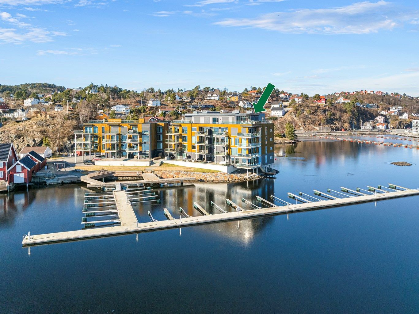 Nydelig beliggenhet i byggets toppetasje