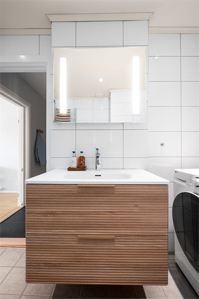 Servantskapet er nytt i 2024 og gir badet et moderne preg.