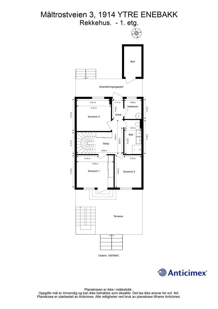 Plantegning 1. etasje. 