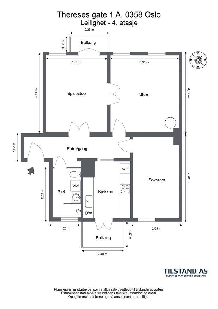Plantegning 4. etasje. 