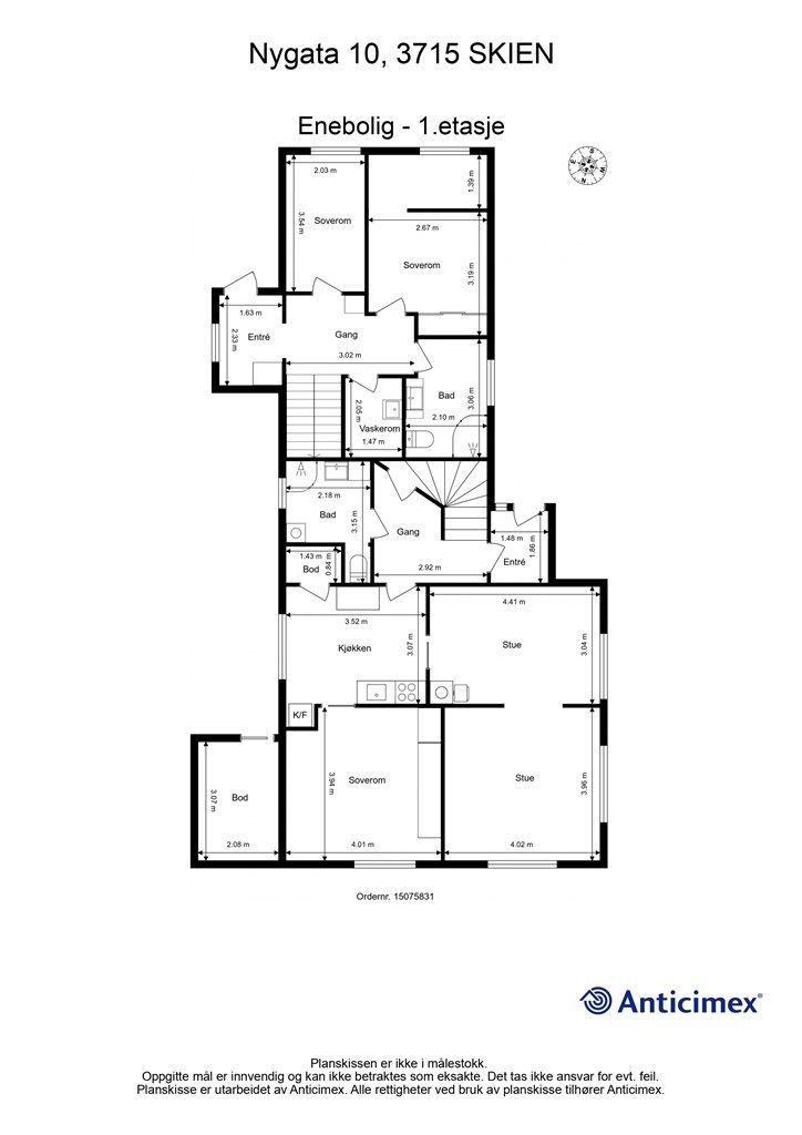Plantegning 1. Etasje