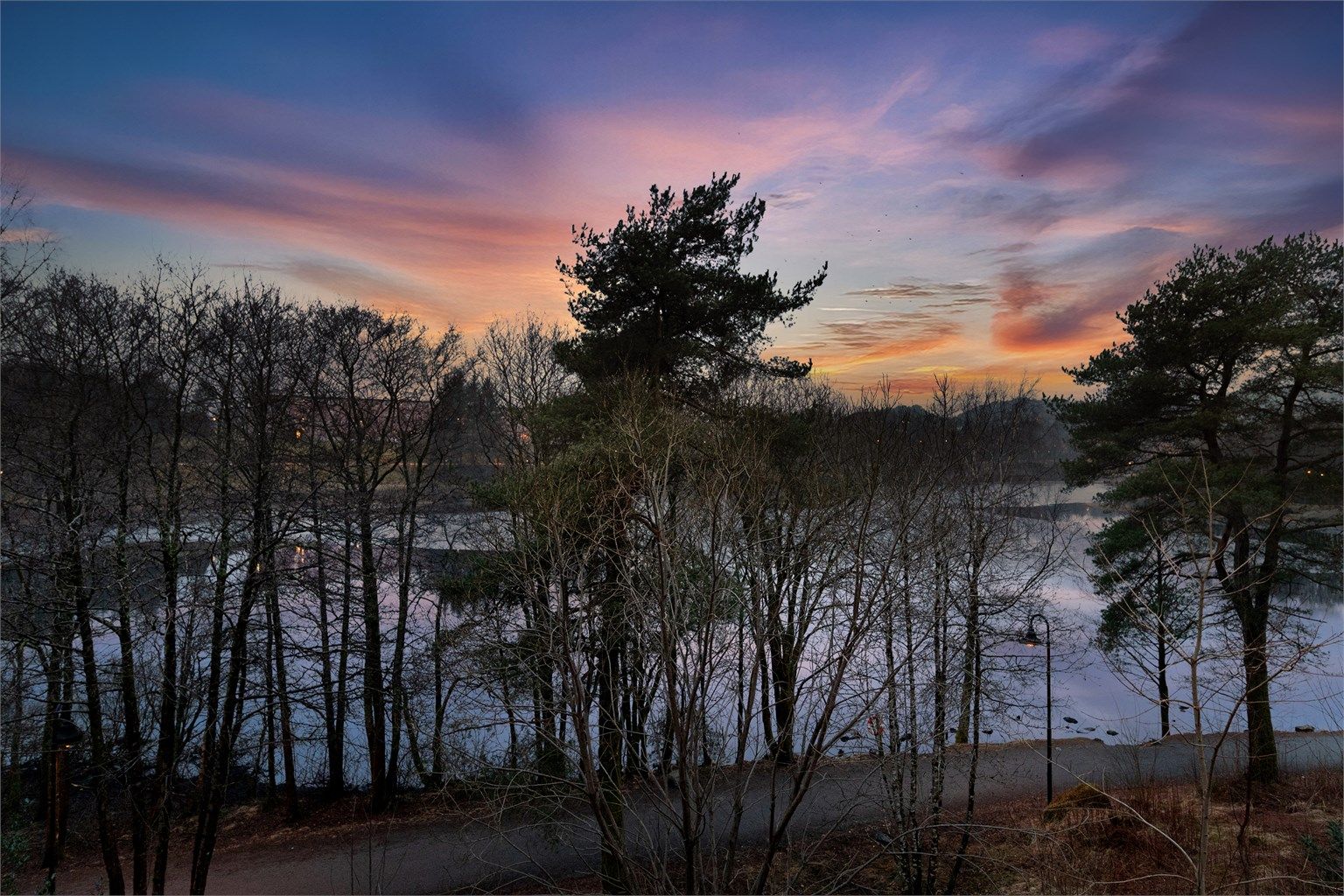 - På de fineste dagene kan man nyte nydelig kveldshimler -