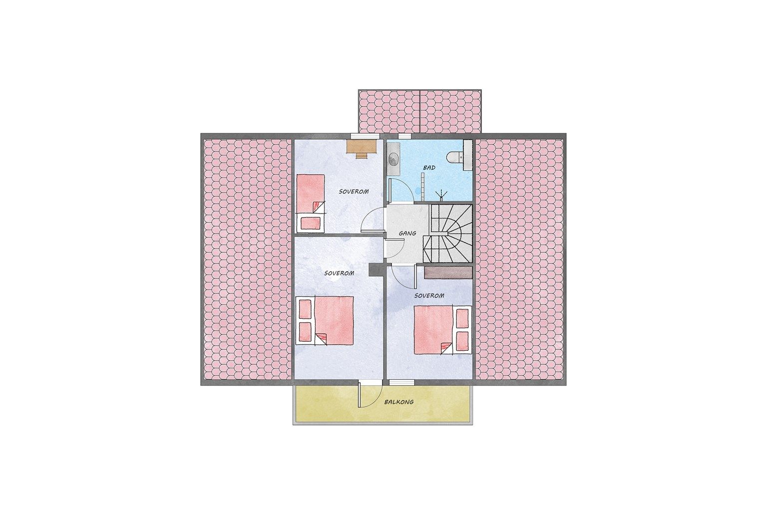Plantegning loftsetasje