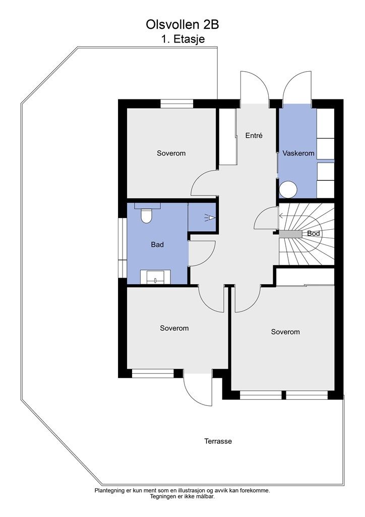 2 D plantegning 1.etasje