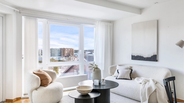 Velkommen til Ryggeveien 410 - presentert av Krogsveen. Leiligheten er klar for innflytting. Fotograf; Børge Oppegård.