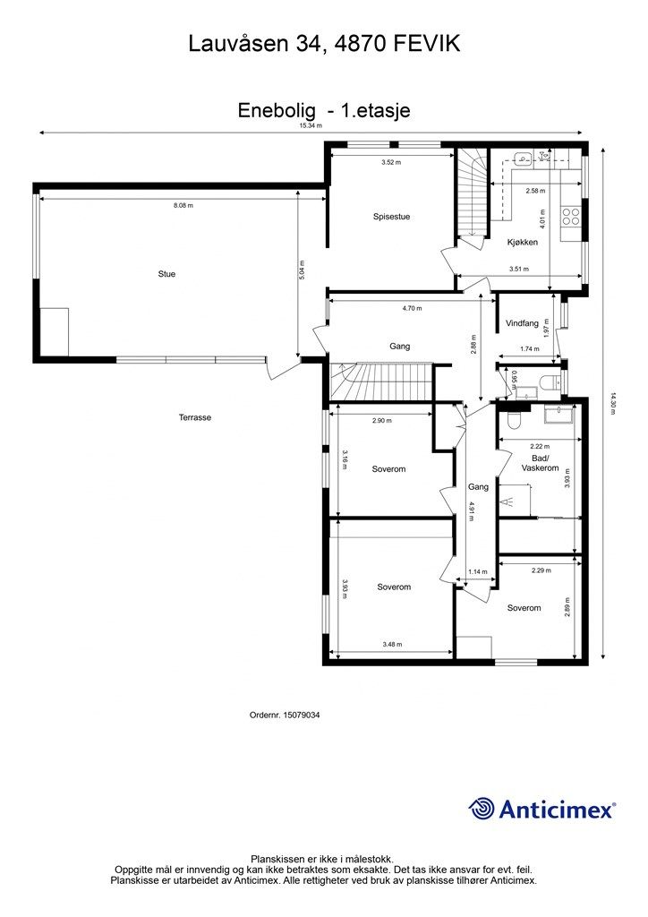 Plantegning 1. etasje.
