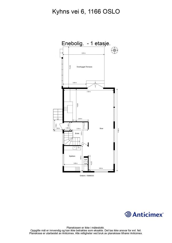 Plantegning 1. etasje. 