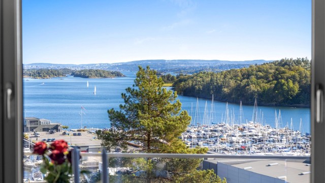 Eiendommen har en attraktiv beliggenhet i høyden med gangavstand til båthavn og bademuligheter. Foto: Trond Reder.