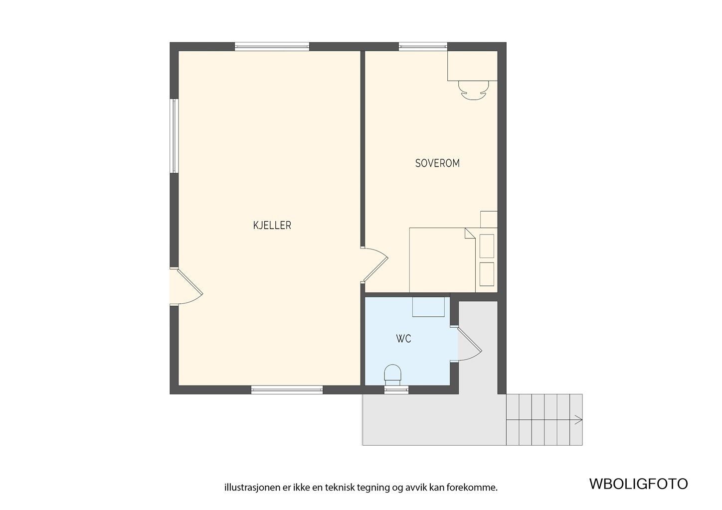 - Plantegning kjeller -