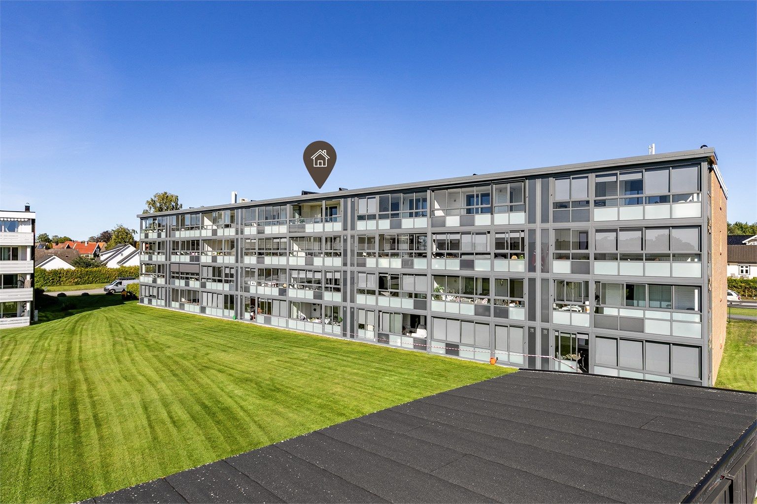 Kallumlia 3B presenteres av Krogsveen. Leiligheten er gjennomgående i øverste etasje.
Fotograf; Børge Oppegård.
