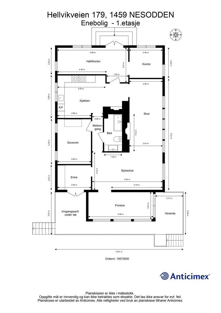 Plantegning 1-etasje.