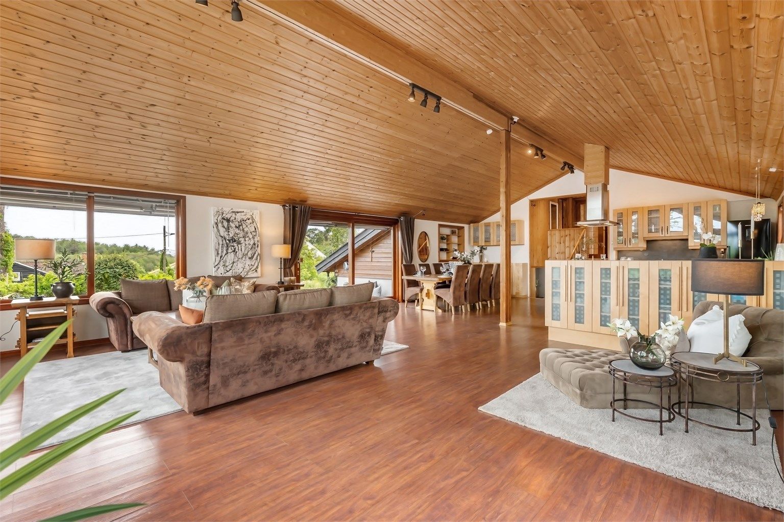 Boligen har en gjennomtenkt familievennlig planløsning