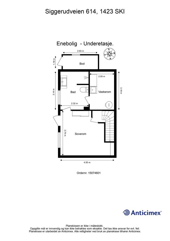 Plantegning-Enebolig - U. etasje
