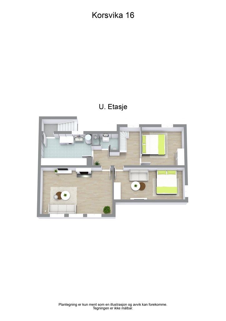 3 D plantegning underetasje
