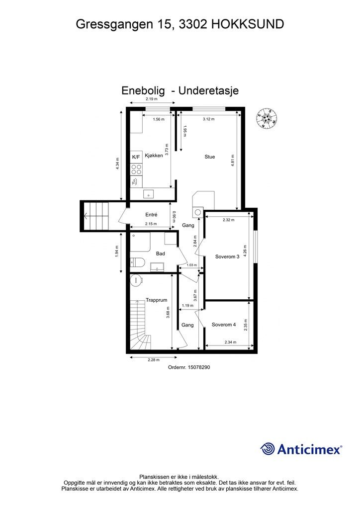 Plantegning - Underetasje
