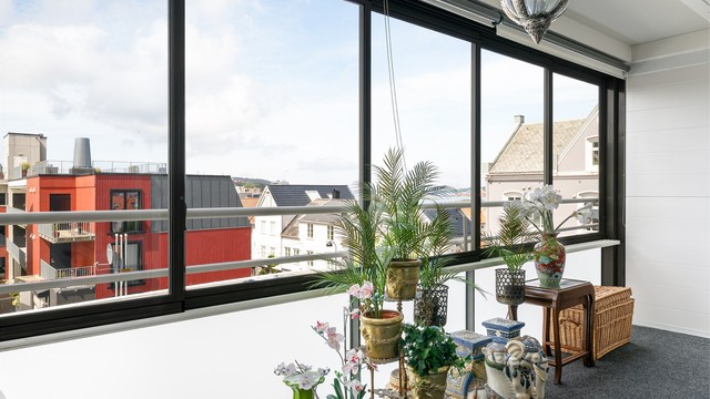 Glassene kan skyves helt til siden på fine sommerdager