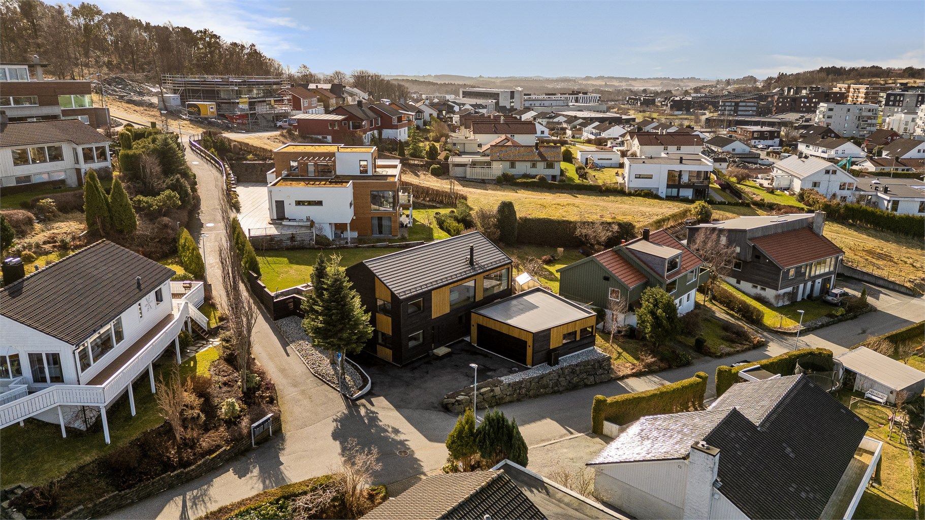 Etablert boligområde. 