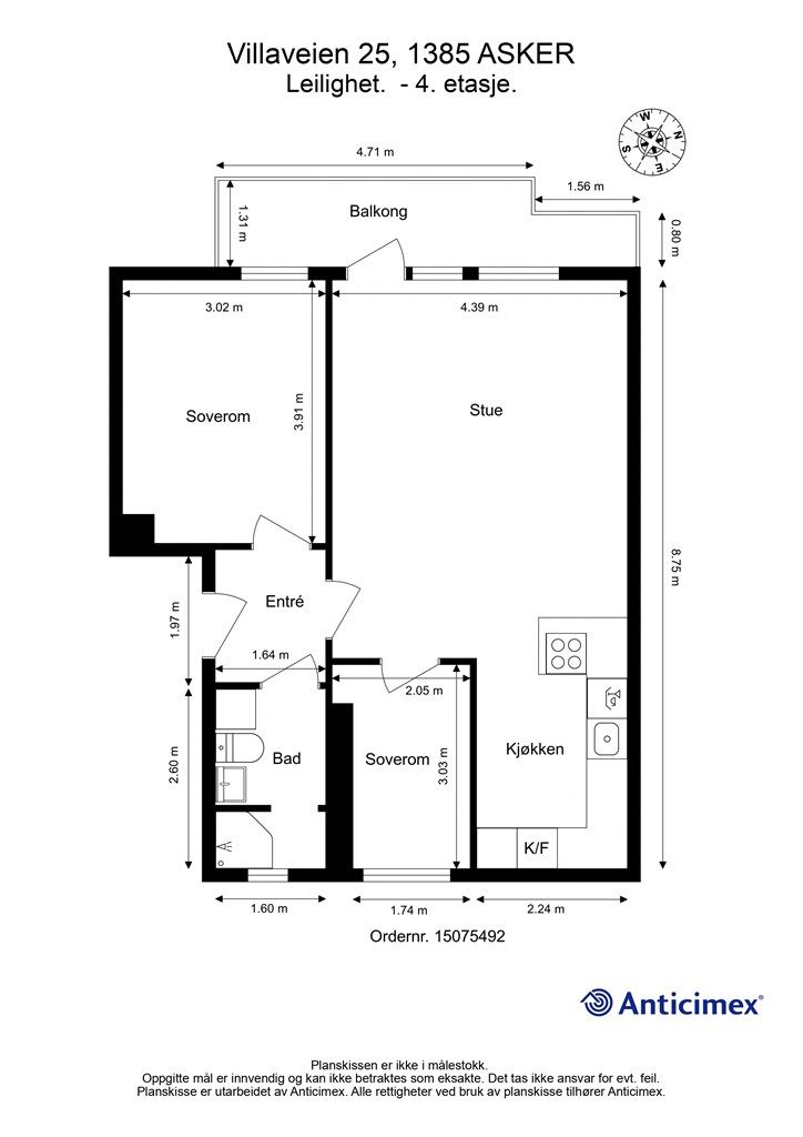 Plantegning 4.etasje.