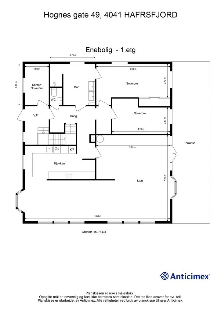 Plantegning 1.Etasje.